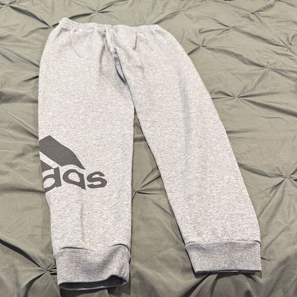 Adidas Kids Light Gray Joggers - Picture 2 of 4